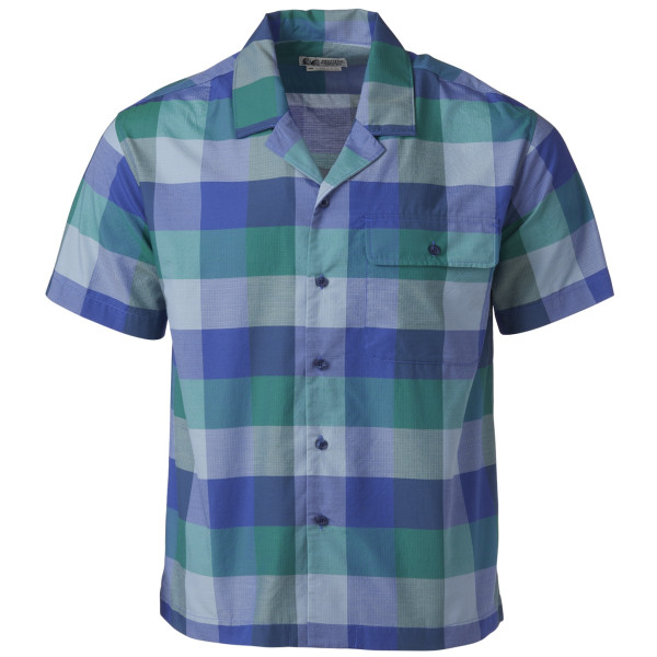 Camisa de hombre Marmot Muir Camp Novelty SS azul/verde Trail Blue Charlie Plaid