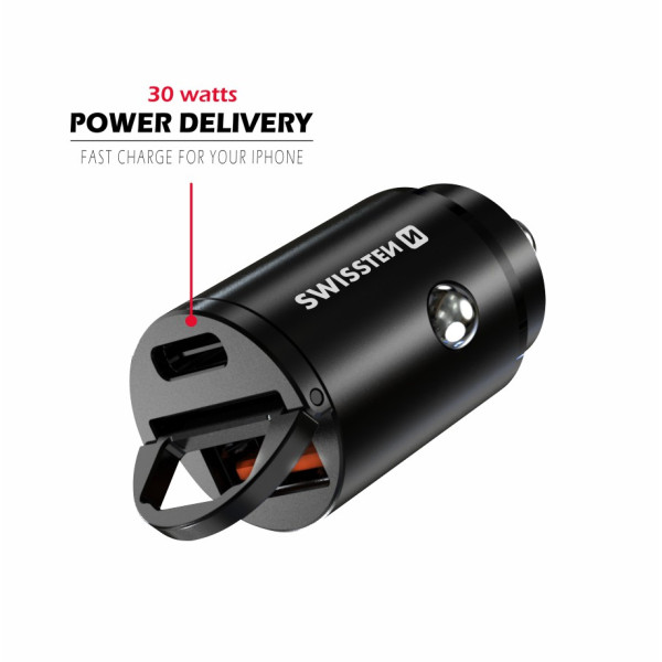 Adaptador para coche Swissten Car Charger 30W