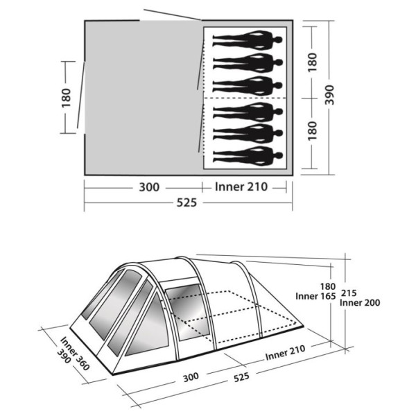 Tienda hinchable Easy Camp Tempest 600