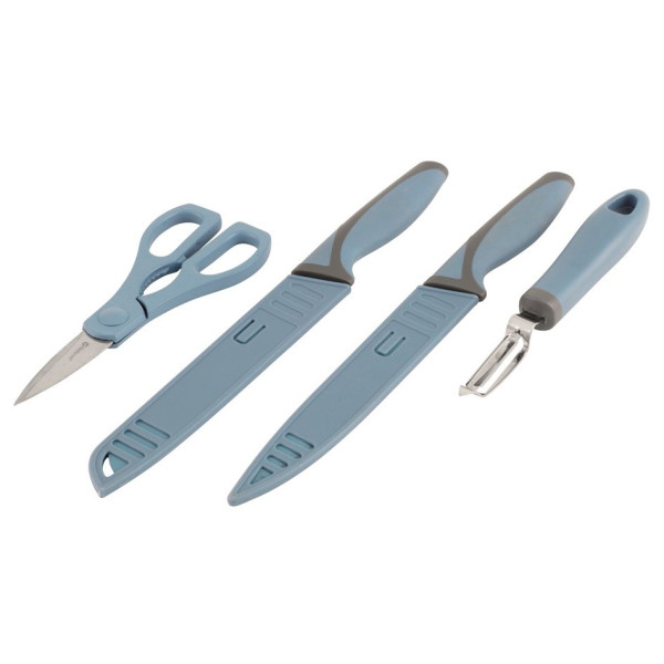 Juego de cuchillos Outwell Chena Knife Set Peeler Scissor azul/gris