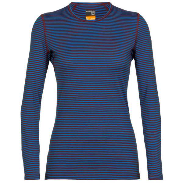 Camiseta de mujer Icebreaker Women's 200 Oasis Long Sleeve azul lazurite/espresso/s