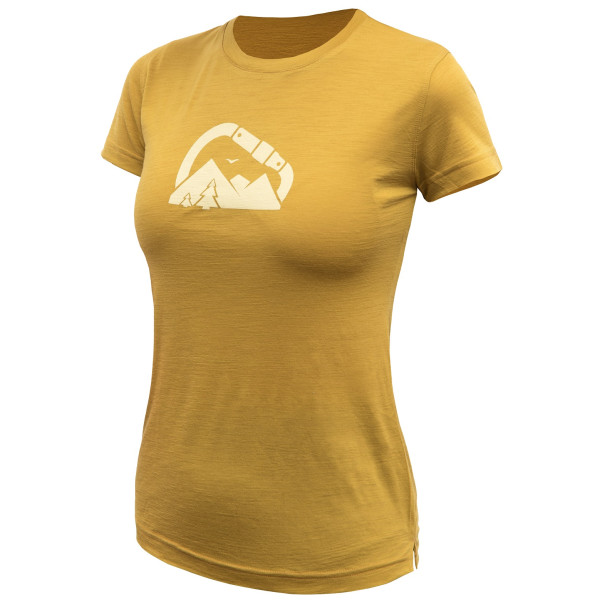 Camiseta funcional de mujer Sensor Merino Air Summit amarillo mustard