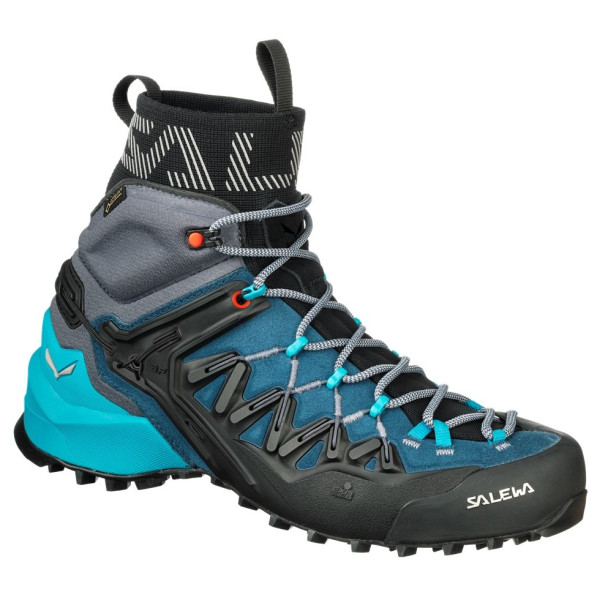 Calzado de mujer Salewa Ws Wildfire Edge Mid Gtx azul/negro Poseidon/Grisaille