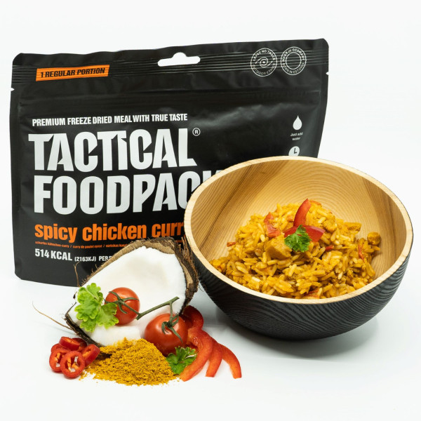 Plato principal Tactical Foodpack Spicy Chicken Curry 120g