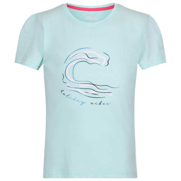 Camiseta para niños Regatta Bosley VII azul claro Bleached Aqua