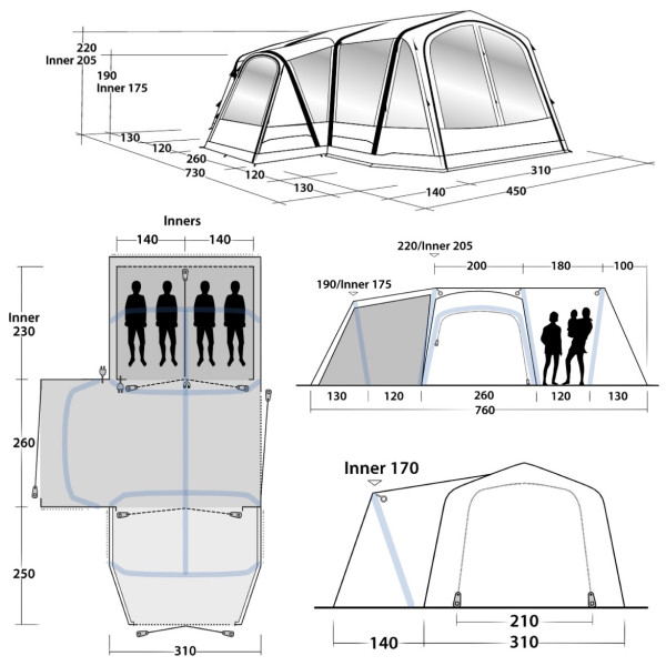 Tienda hinchable Outwell Airville 4SA