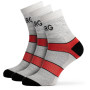 Calcetines de mujer Warg Trail MID Wool 3-pack gris/rojo SvSedaCernoRedCerna