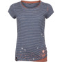 Camiseta de mujer Chillaz Fancy Little Dot 2021 gris/naranja IndigoBlueStripesWashed