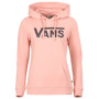 Sudadera de mujer Vans Wm Drop V Logo Hoodie gris/rosa Coral Cloud/Asphalt