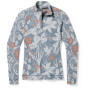 Camiseta funcional de mujer Smartwool W Classic Thermal Merino BL 1/4 ZB azul claro Winter Sky Floral