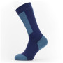Calcetines impermeables SealSkinz WP Cold Weather Mid Lenght + Hydrostop azul NavyBlue/Red