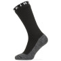 Calcetines impermeables SealSkinz WP Warm Weather Soft Touch Mid negro/gris Black/GreyMarl/White