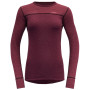 Camiseta funcional de mujer Devold Kvitegga Woman Shirt burdeos Port