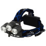 Linterna frontal Cattara LED 400lm (1x XM-L+2x XP-E) negro/azul černá modrá