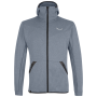 Sudadera de hombre Salewa Solid Logo Dry M FZ HDY gris/negro FlintStoneMelange