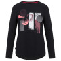 Camiseta de mujer Loap Abenka negro Tap Shoe/Red
