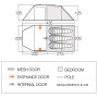 Tienda de campaña de senderismo Vango Omega 350