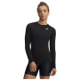 Camiseta de mujer Under Armour UA HG Authentics Comp LS negro