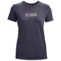 Camiseta de mujer Under Armour GRADIENT PILL SS azul oscuro Tempered Steel/White