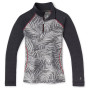 Camiseta funcional de mujer Smartwool W Merino 250 Bl Pattern 1/4 Zip Boxed negro/gris LightGrayPinwheel