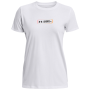 Camiseta de mujer Under Armour GRADIENT PILL SS blanco White/Black
