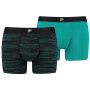 Calzoncillos bóxer para hombre Puma Men Space Dye Boxer 2P negro black