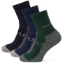 Calcetines Zulu Bambus Trek M 3-pack mix1 dark blue, dark green, black