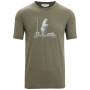 Camiseta funcional de hombre Icebreaker Men Tech Lite II SS Tee Polar Paddle verde Loden