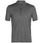 Camiseta de hombre Icebreaker Men Tech Lite II SS Polo 2021 gris gritstone hthr