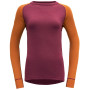 Camiseta funcional de mujer Devold Expedition Shirt W rojo/naranja Beetroot/Flame