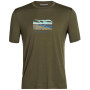 Camiseta de hombre Icebreaker Men Tech Lite II SS Tee Trailhead verde loden