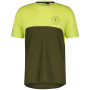Camiseta de ciclismo para hombre Scott Trail Flow DRI SS amarillo/verde bitter yellow/fir green