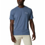 Camiseta de hombre Columbia Tech Trail Graphic Tee azul/ azul claro Dark Mountain Heather, Summits 7 Graphic