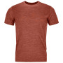 Camiseta funcional de hombre Ortovox 150 Cool Mountain Face TS naranja ClayOrangeBlend