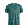 Camiseta funcional de hombre Under Armour Rush Energy Print SS azul/verde HydroTeal/HydroTeal