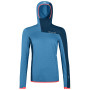 Sudadera de mujer Ortovox W's Fleece Light Grid Sn Hoody azul Heritage Blue