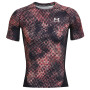 Camiseta de hombre Under Armour HG Armour Prtd Comp rojo oscuro Bolt Red/Black/White