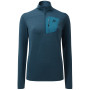 Sudadera de mujer Mountain Equipment Lumiko Wmns Zip T Medieval Blue azul Majolica/Alto blue