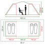 Tienda para 4 personas con 2 dormitorios Coleman Spruce Falls 4
