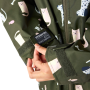 Abrigo impermeable para niños Regatta Junior Changing Robe Dark Khaki Cat Dog