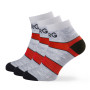 Calcetines de mujer Warg Trail Low Wool 3-pack gris/rojo SvSedaCernoRedCerna