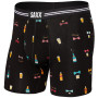 Calzoncillos bóxer Saxx Vibe Boxer Brief negro/amarillo black bowties n booze