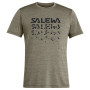 Camiseta de hombre Salewa Puez Hybrid 2 Dry M S/S Tee khaki Bungee Cord Melange