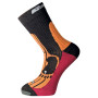 Calcetines Progress 8MB Merino negro/naranja Black/Orange/Bordo