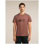 Camiseta funcional de hombre Icebreaker Merino Blend Core SS Tee Canoe Companions ladrillo CAROB