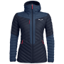 Chaqueta de mujer Salewa Ortles Light2 Rds Dwn W Hd Jkt azul oscuro NavyBlazer