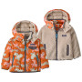 Chaqueta para niños Patagonia Baby Reversible Tribbles Hoody - BNLM naranja/beige Bunny Life: Marigold