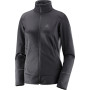 Sudadera de mujer Salomon Discovery Fz W negro Black/Heather