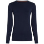 Camiseta funcional de mujer Icebreaker Women Merino Blend Core Midweight LS Crewe azul oscuro Midnight Navy