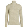 Camiseta funcional de mujer Icebreaker Women M 260 Tech Vertex LS HZ AlpGeo beige/blanco Undyed/Cumin/J